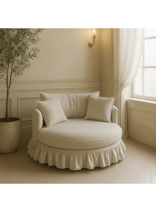 كرسي لاونج مودرن, دائري الخشب سويدي